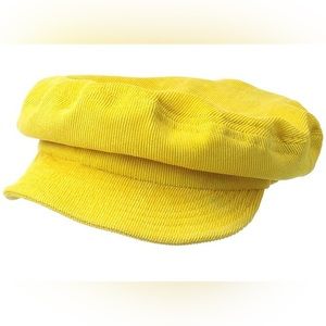 Brixton Bright Yellow Corduroy Baker Boy Hat